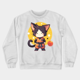 cat sayian Crewneck Sweatshirt